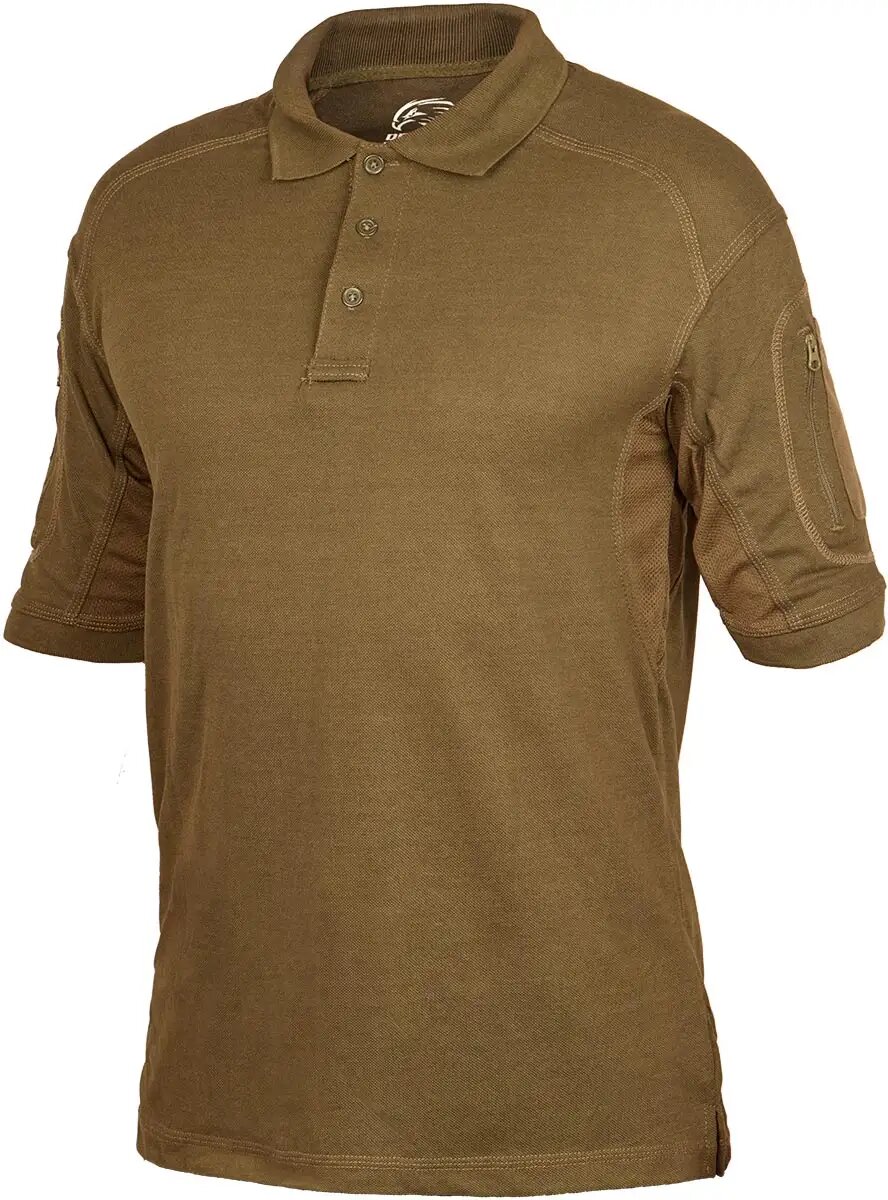 Тенниска поло Defcon 5 Tactical Polo Short Sleeves with Pocket Coyote brown Фото 2